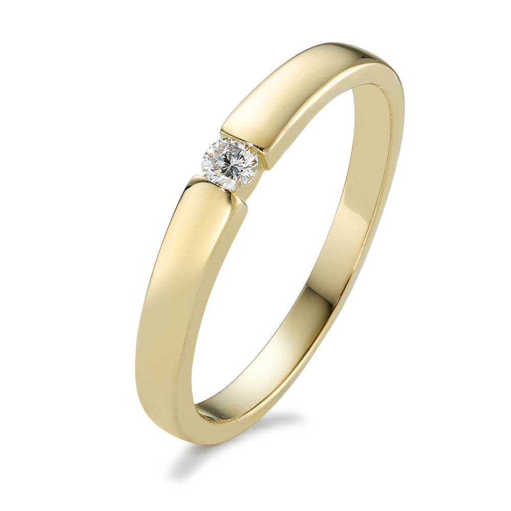 pierścionek zaręczynowy złoto żółte 585/14 K Diament 0.06 ct, w-si
