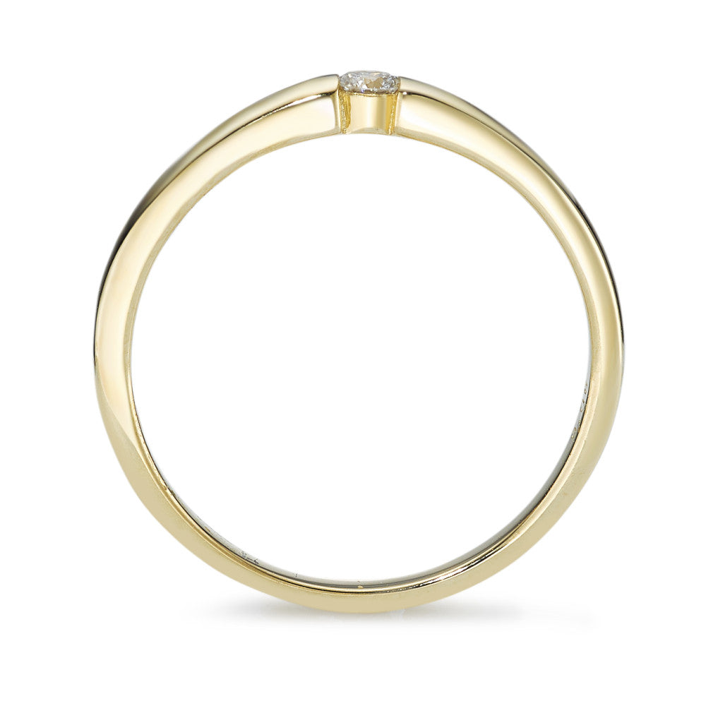 pierścionek zaręczynowy złoto żółte 585/14 K Diament 0.06 ct, w-si