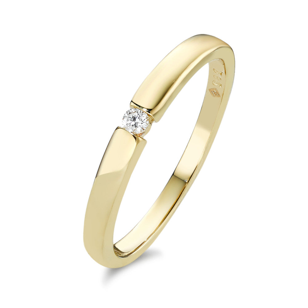 pierścionek zaręczynowy złoto żółte 585/14 K Diament 0.03 ct, w-si