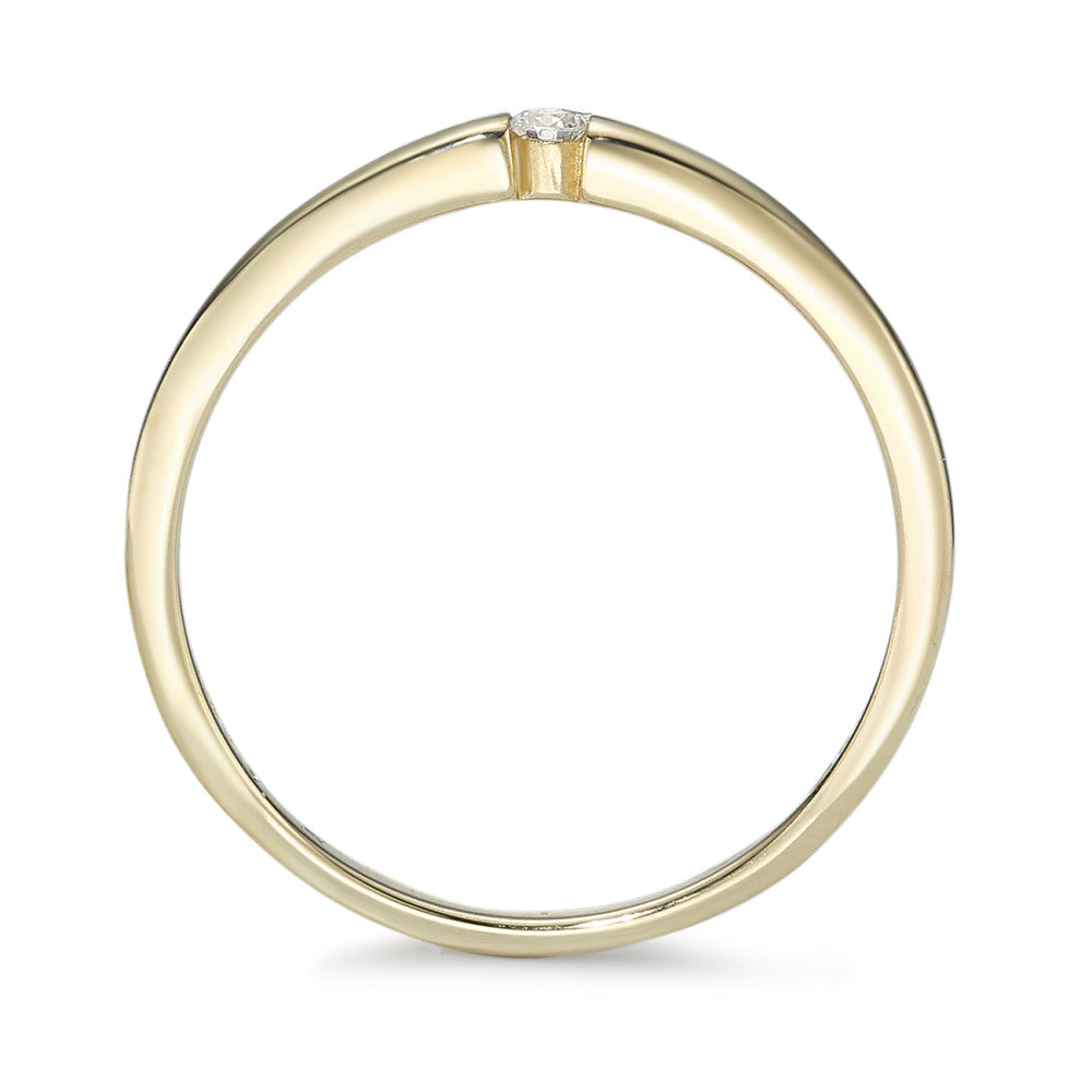 pierścionek zaręczynowy złoto żółte 585/14 K Diament 0.03 ct, w-si