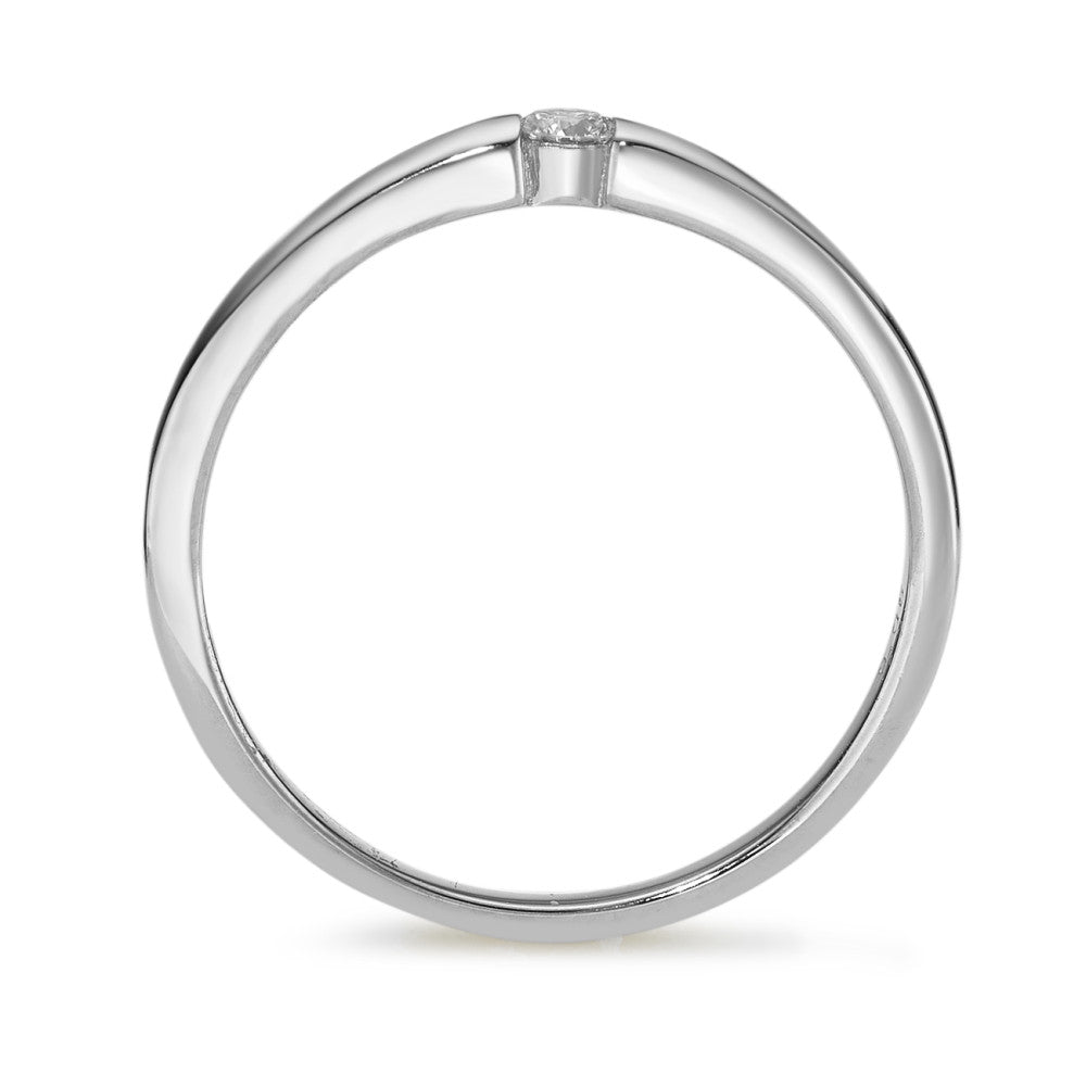 pierścionek zaręczynowy złoto białe 585/14 K Diament 0.06 ct, w-si