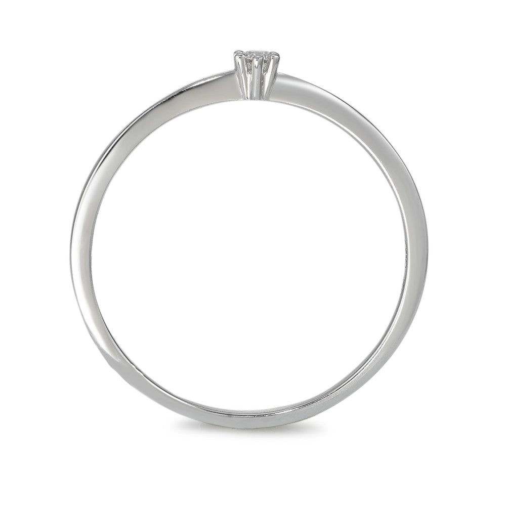 pierścionek zaręczynowy złoto białe 585/14 K Diament 0.03 ct, w-si