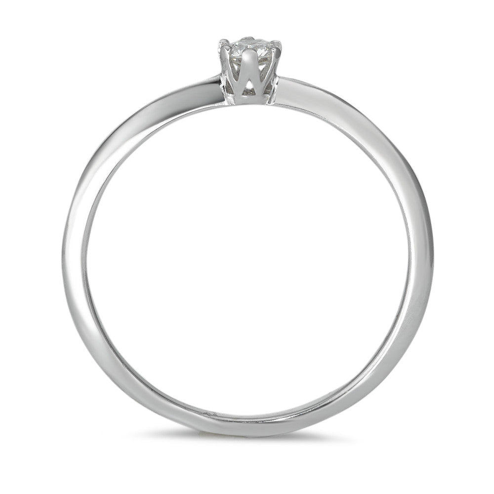 pierścionek zaręczynowy złoto białe 585/14 K Diament 0.10 ct, w-si