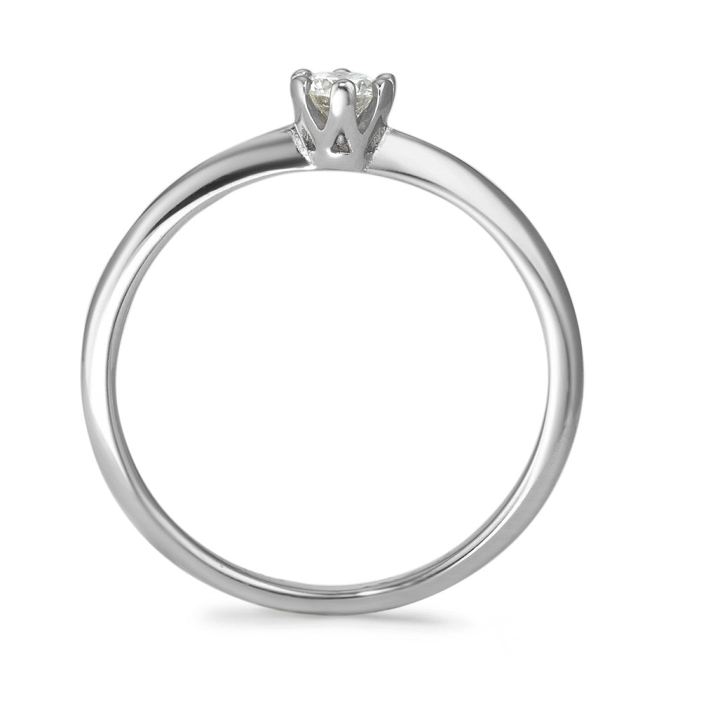 pierścionek zaręczynowy złoto białe 585/14 K Diament 0.15 ct, w-si