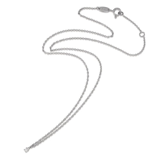 Naszyjnik złoto białe 750/18 K Diament 0.04 ct, w-si 40-42 cm