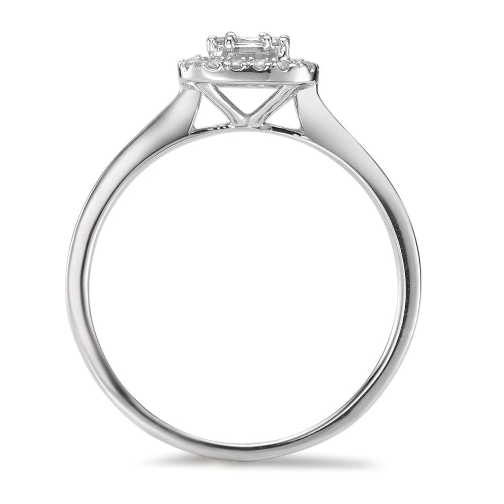 pierścionek zaręczynowy złoto białe 750/18 K Diament 0.32 ct, w-si