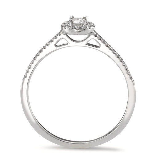 pierścionek zaręczynowy złoto białe 750/18 K Diament 0.21 ct, w-si