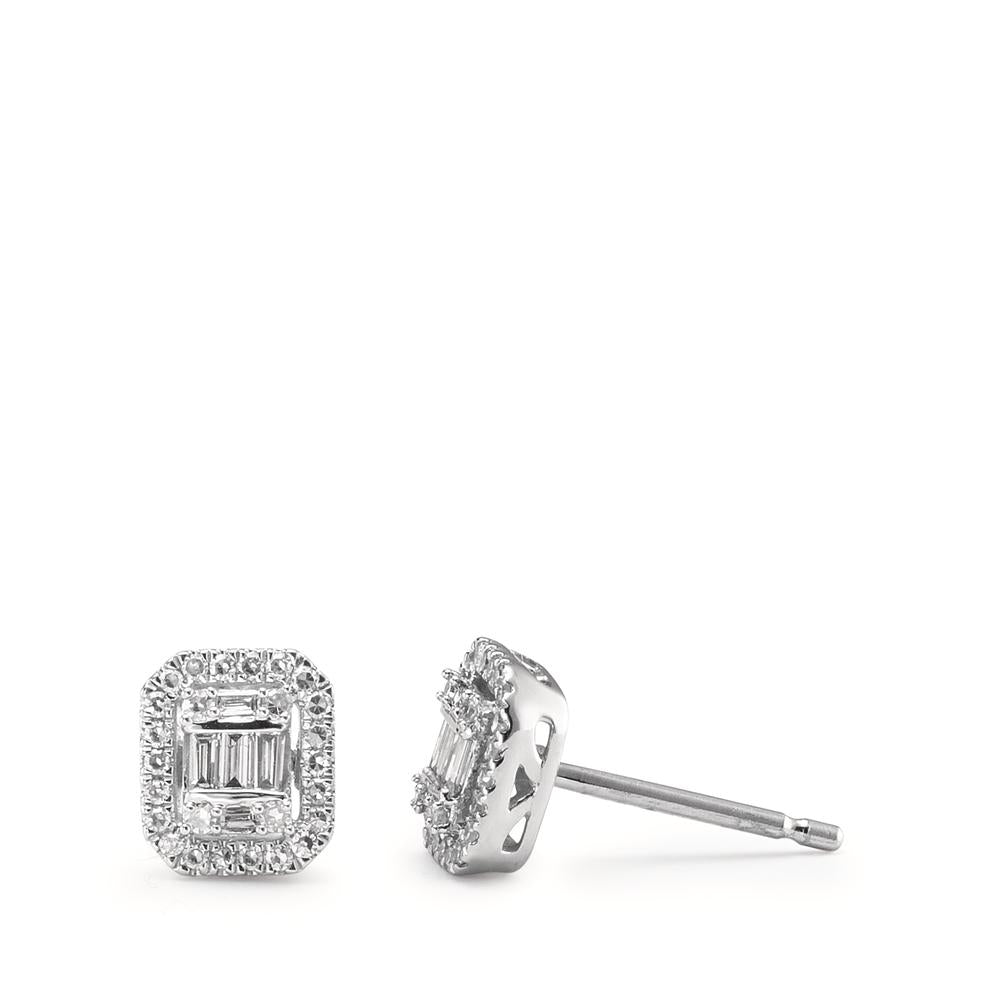 kolczyki wkrętki złoto białe 750/18 K Diament biały, 0.23 ct, w-si
