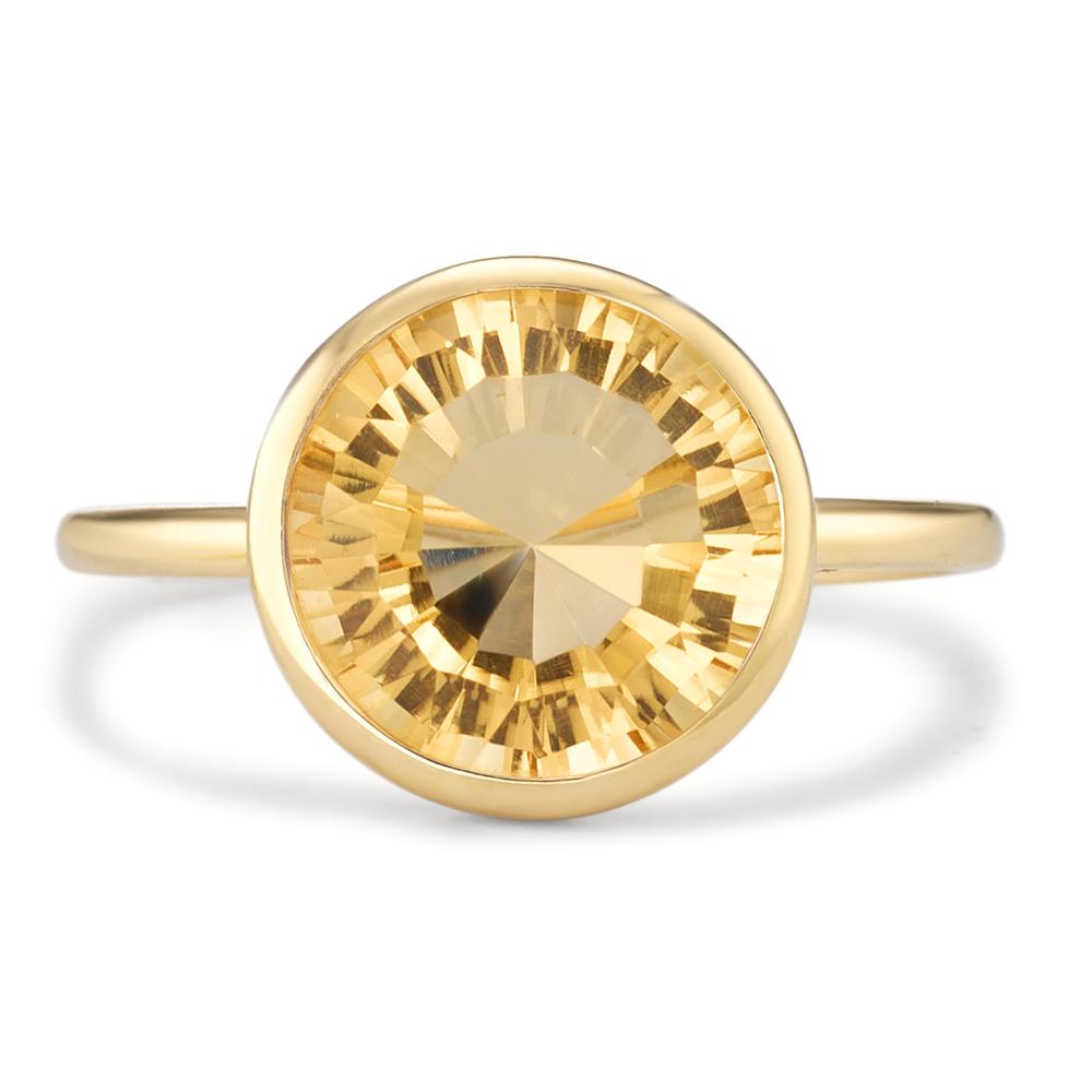 pierścionek srebro Cytryn 3.35 ct żółty pozłacany Ø11.5 mm