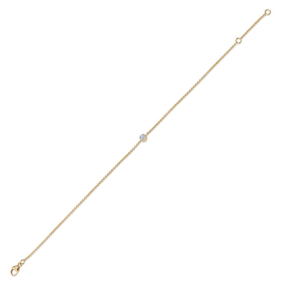 bransoletka złoto żółte 750/18 K Diament 0.10 ct, w-si 16-18 cm