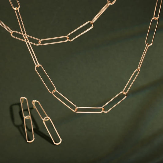 Naszyjnik brąz żółty pozłacany 39-44 cm