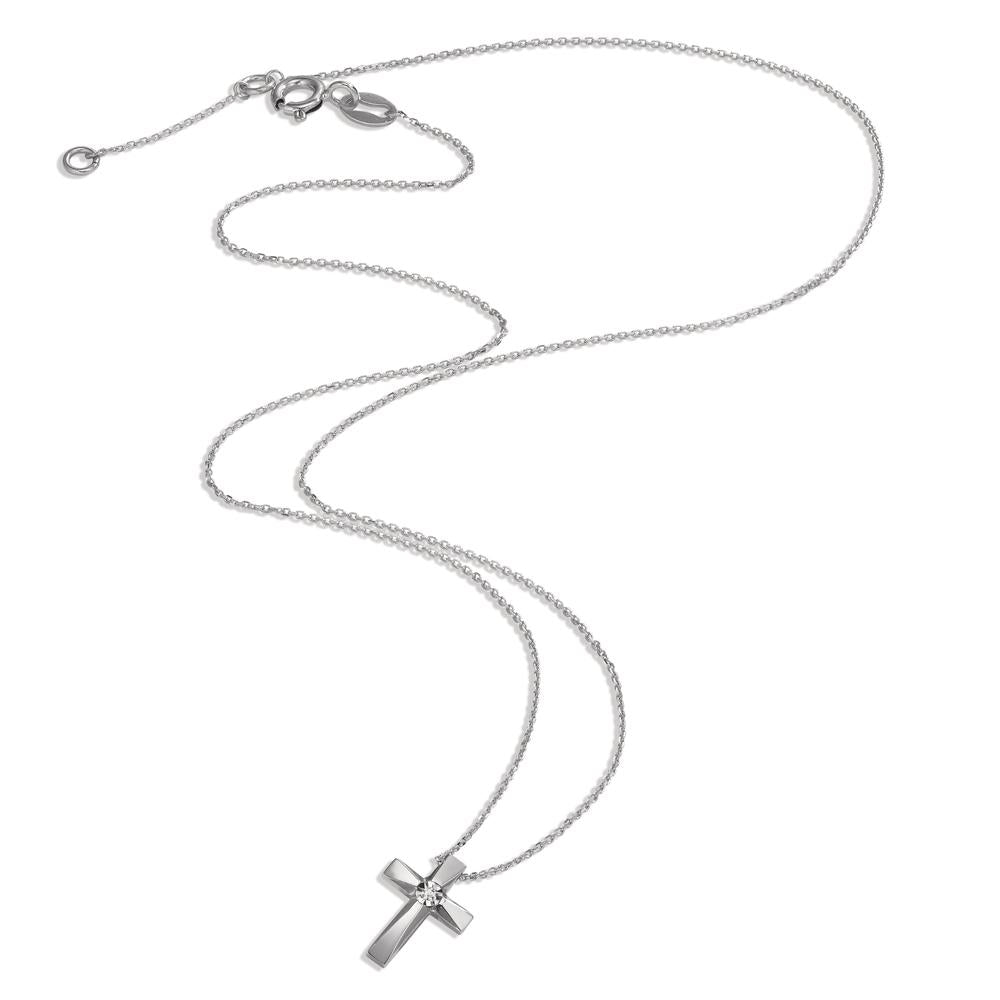 Naszyjnik złoto białe 750/18 K Diament 0.005 ct, w-si Przechodzić 40-42 cm
