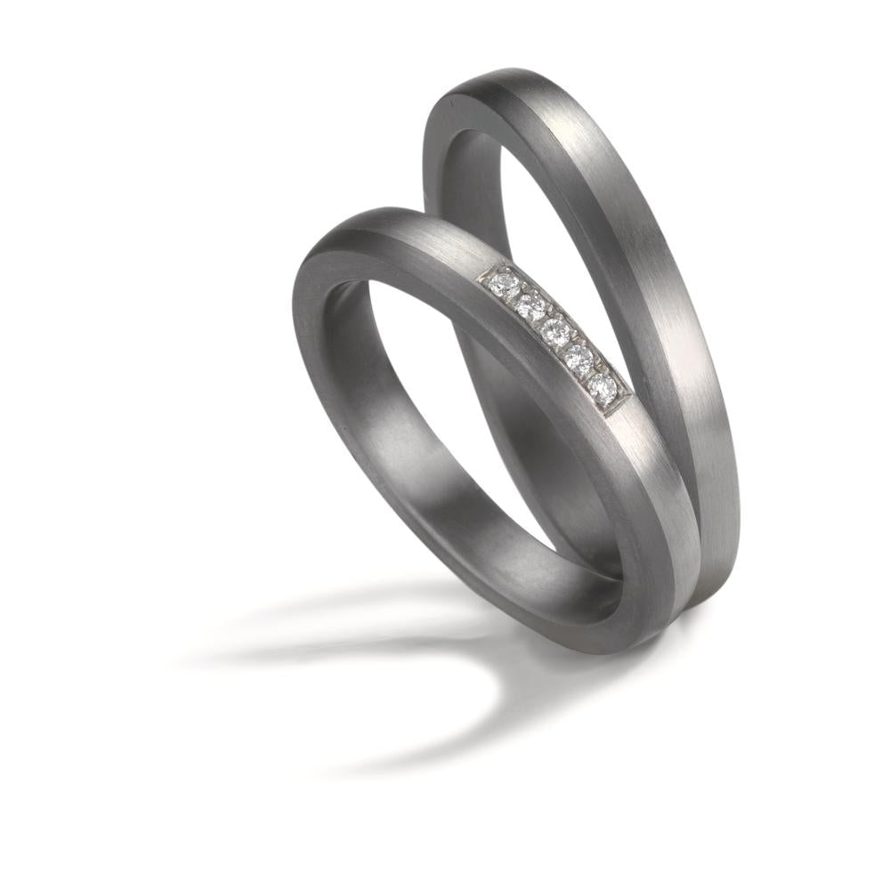 obrączka partnerska tantal 999, platyna 950