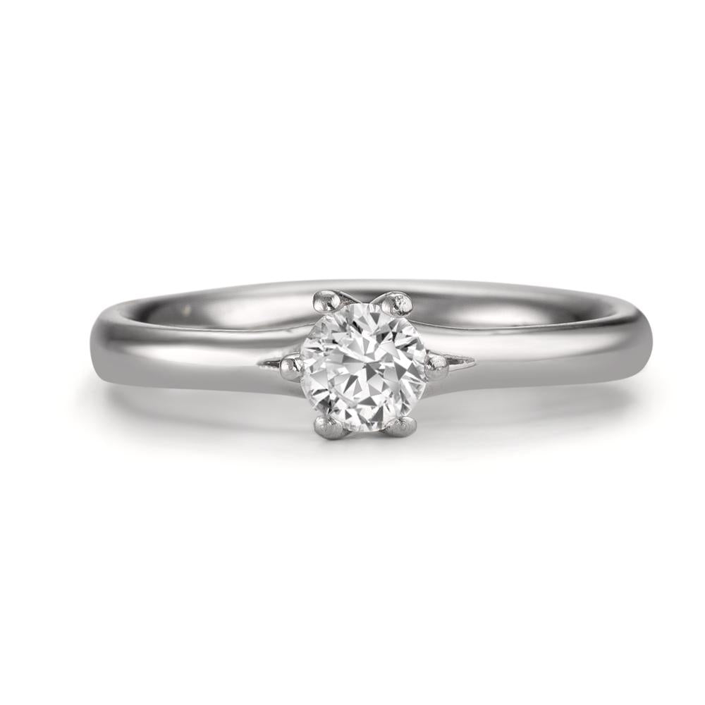 pierścionek zaręczynowy platyna 950 Diament 0.30 ct, w-si, GIA