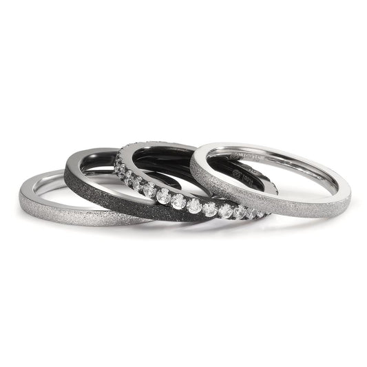 zestaw pierścionków Cyrkonia