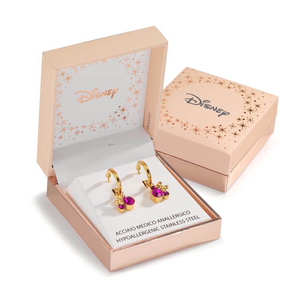 kolczyki koła stal nierdzewna Cyrkonia różowy żółty Powłoka IP