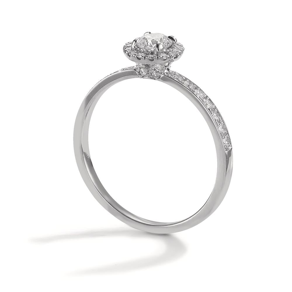 pierścionek pamięci platyna 950 Diament 0.50 ct, w-si Ø6.5 mm