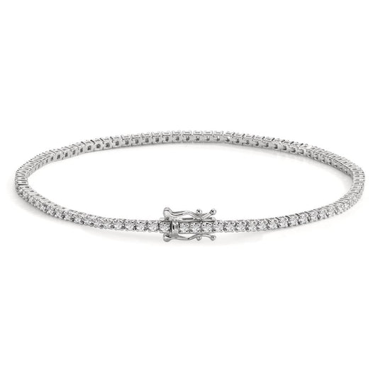 bransoletka złoto białe 750/18 K Diament 1 ct, 92 kamienie, w-si 19 cm
