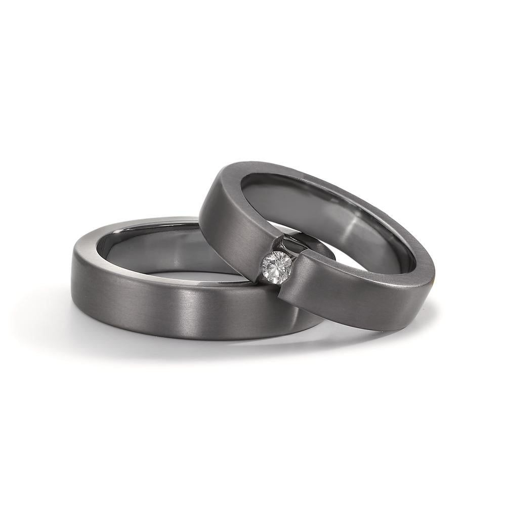 obrączka partnerska tantal 999 Diament 0.10 ct, w-si