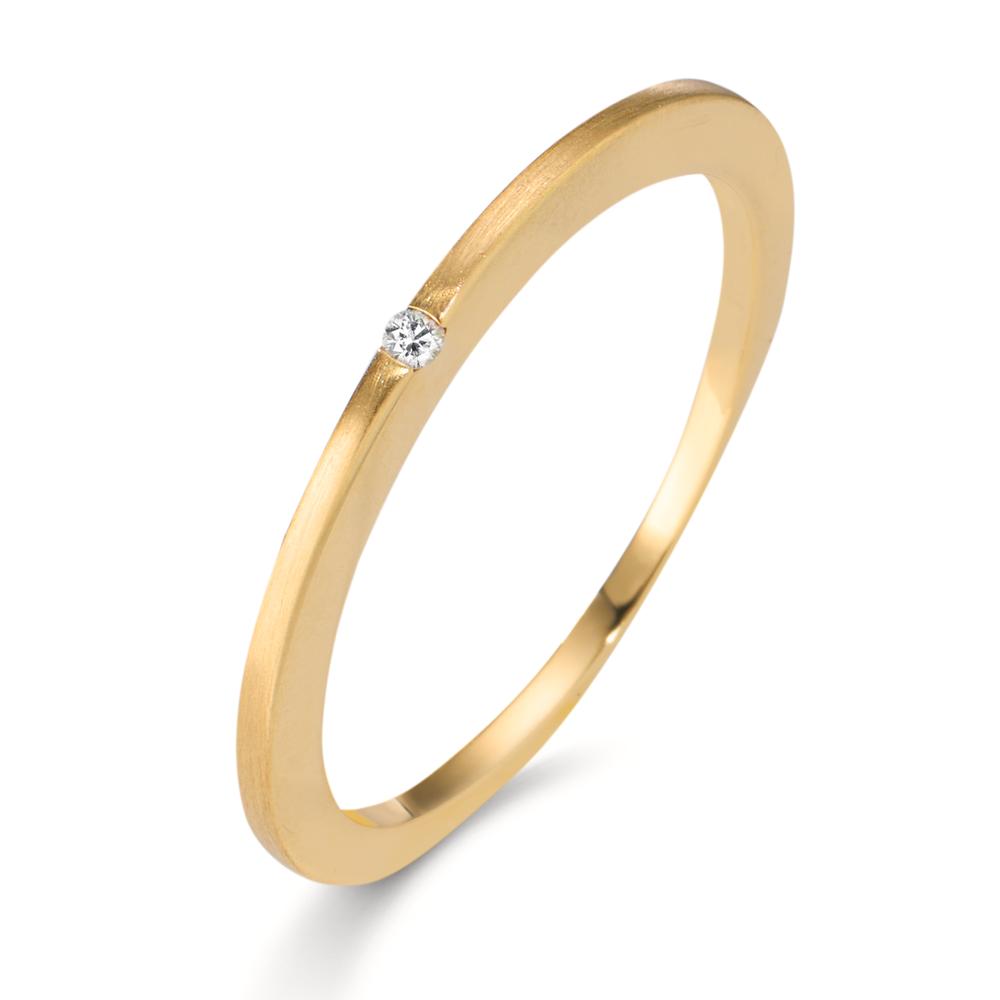 pierścionek towarzyszący złoto żółte 750/18 K Diament laboratoryjny 0.01 ct, w-si