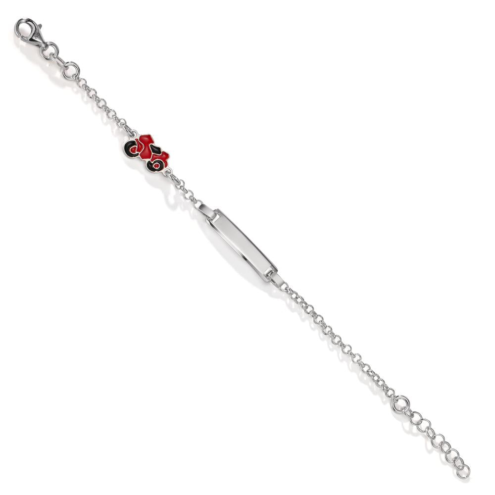 bransoletka z grawerem srebro rodowany motocykl 12-14 cm