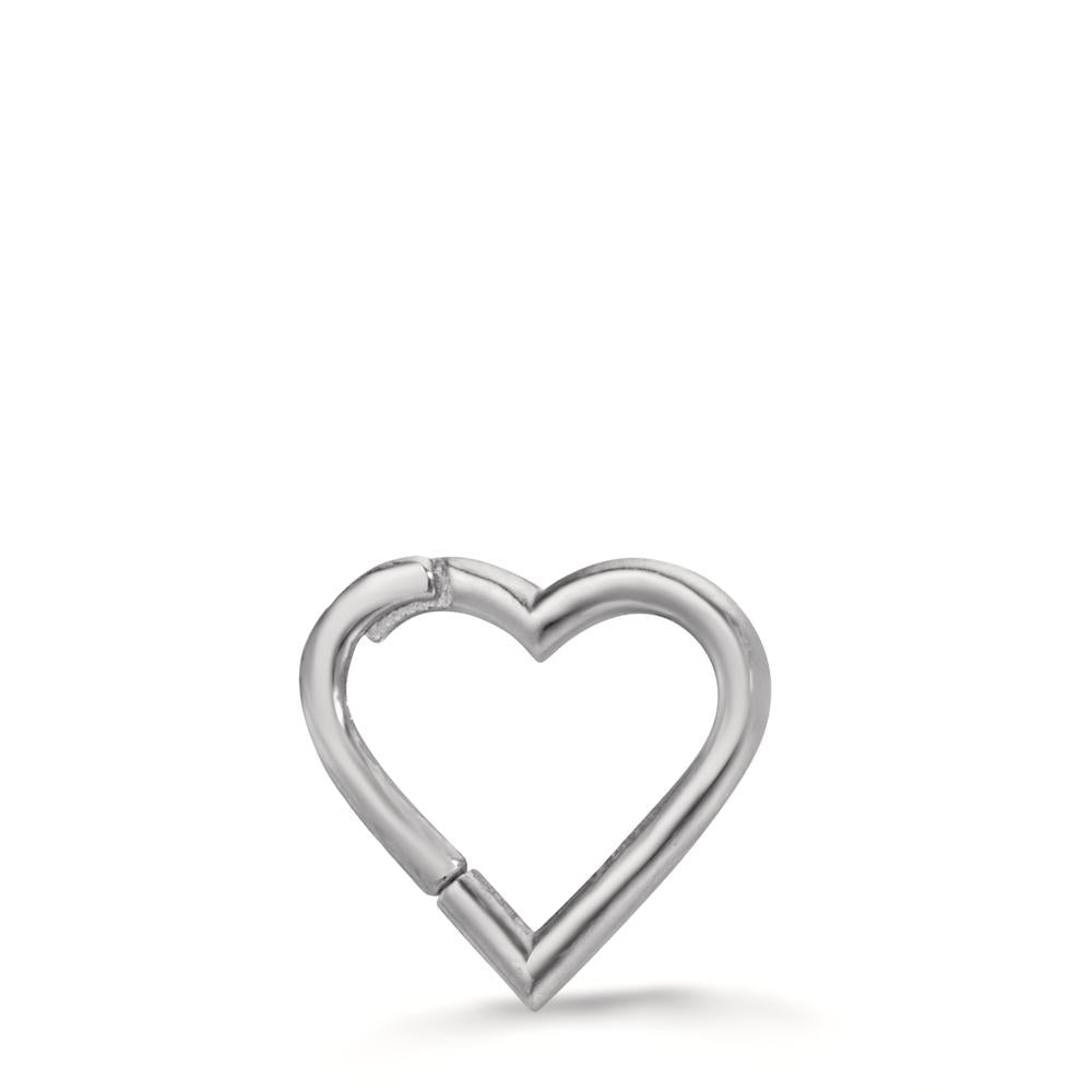 piercing złoto białe 750/18 K Serce Ø10 mm