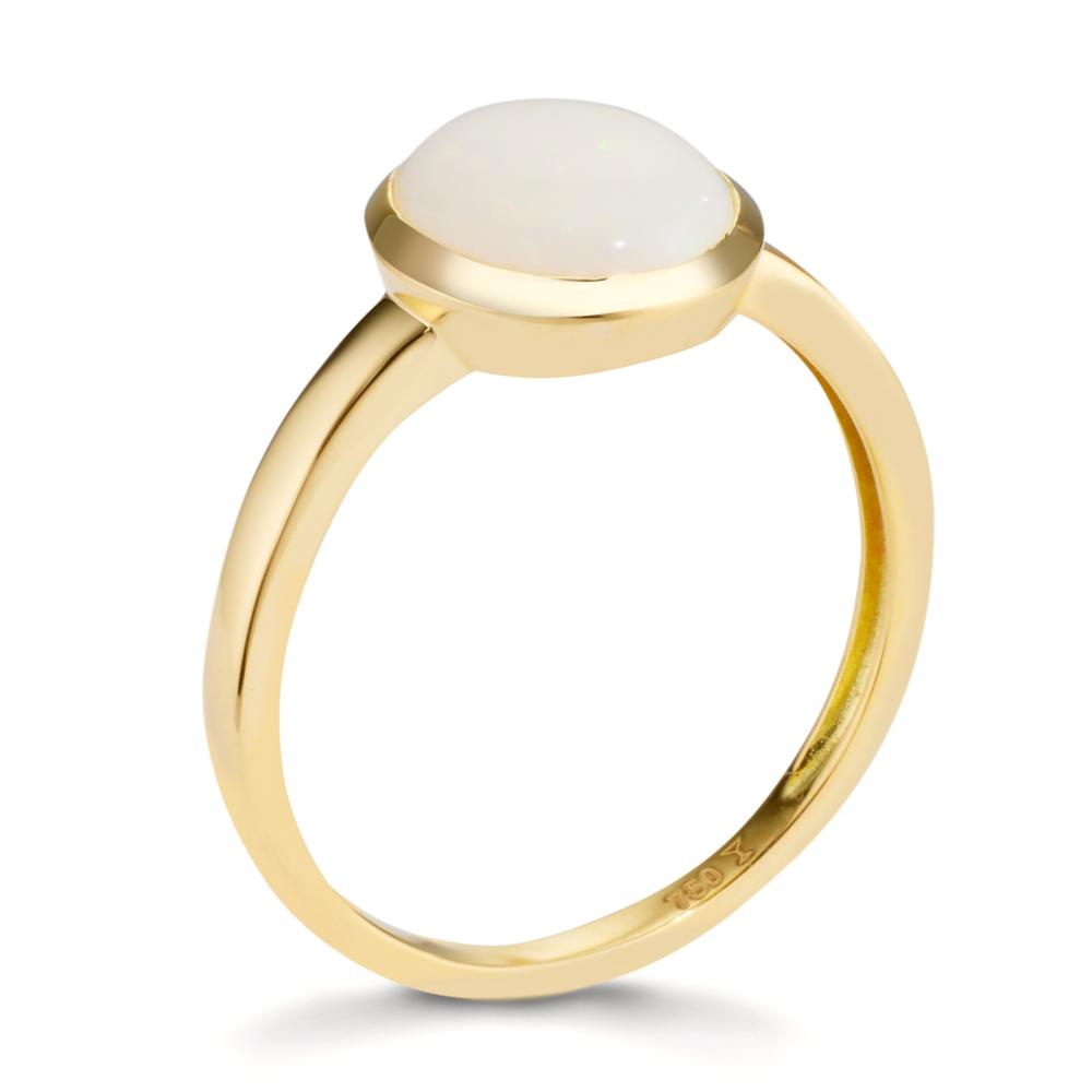 pierścionek złoto żółte 750/18 K Opal