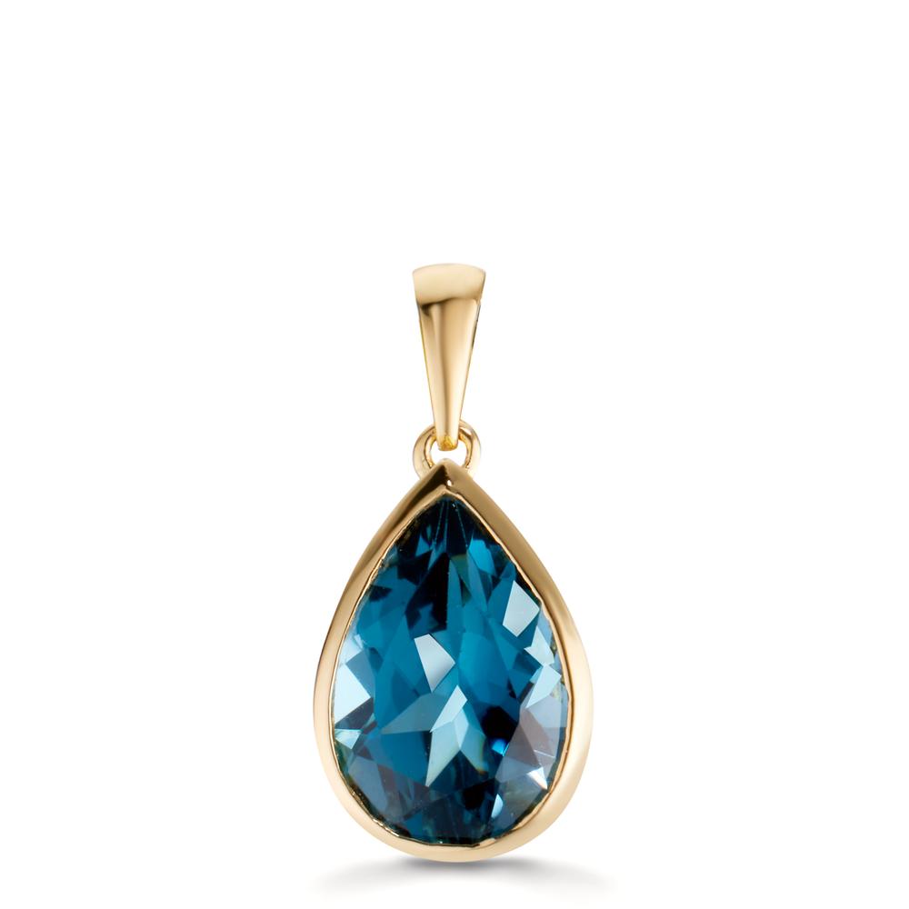 wisiorek złoto żółte 750/18 K Topaz London Blue