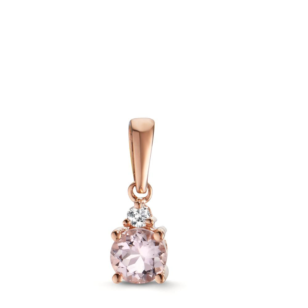 wisiorek złoto czerwone 750/18 K Morganit różowy, Diament 0.03 ct, w-si
