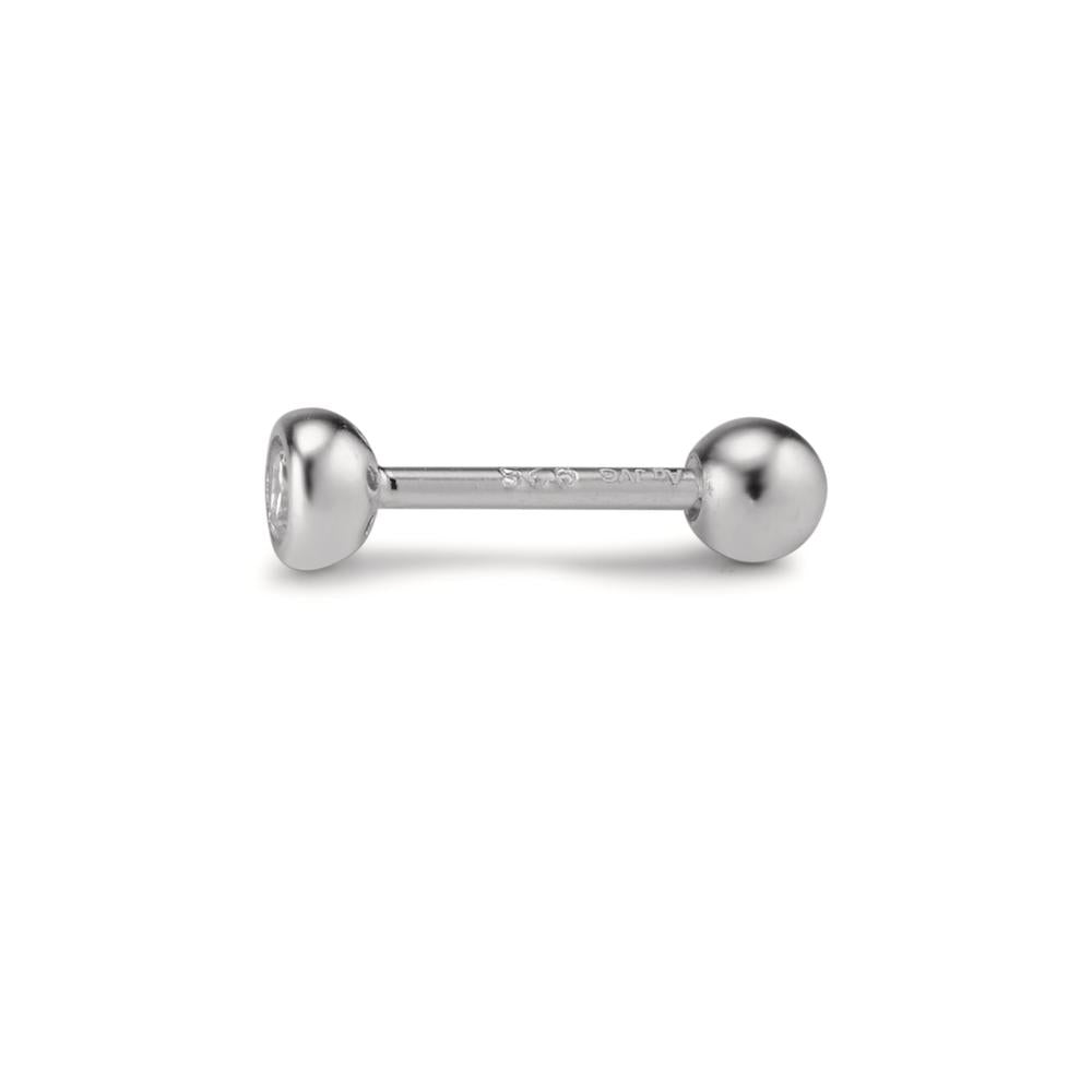 piercing srebro Cyrkonia rodowany Ø3.5 mm
