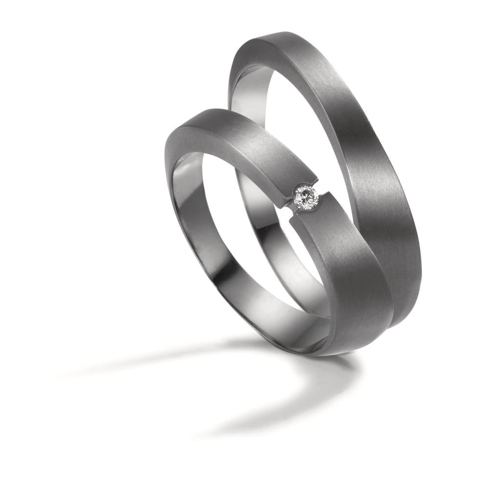 obrączka partnerska tantal 999 Diament 0.03 ct, w-si