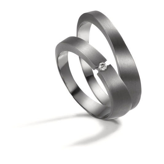 obrączka partnerska tantal 999 Diament 0.03 ct, w-si