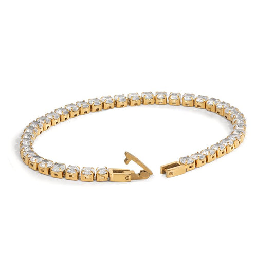 bransoletka stal nierdzewna Cyrkonia żółty Powłoka IP 19 cm