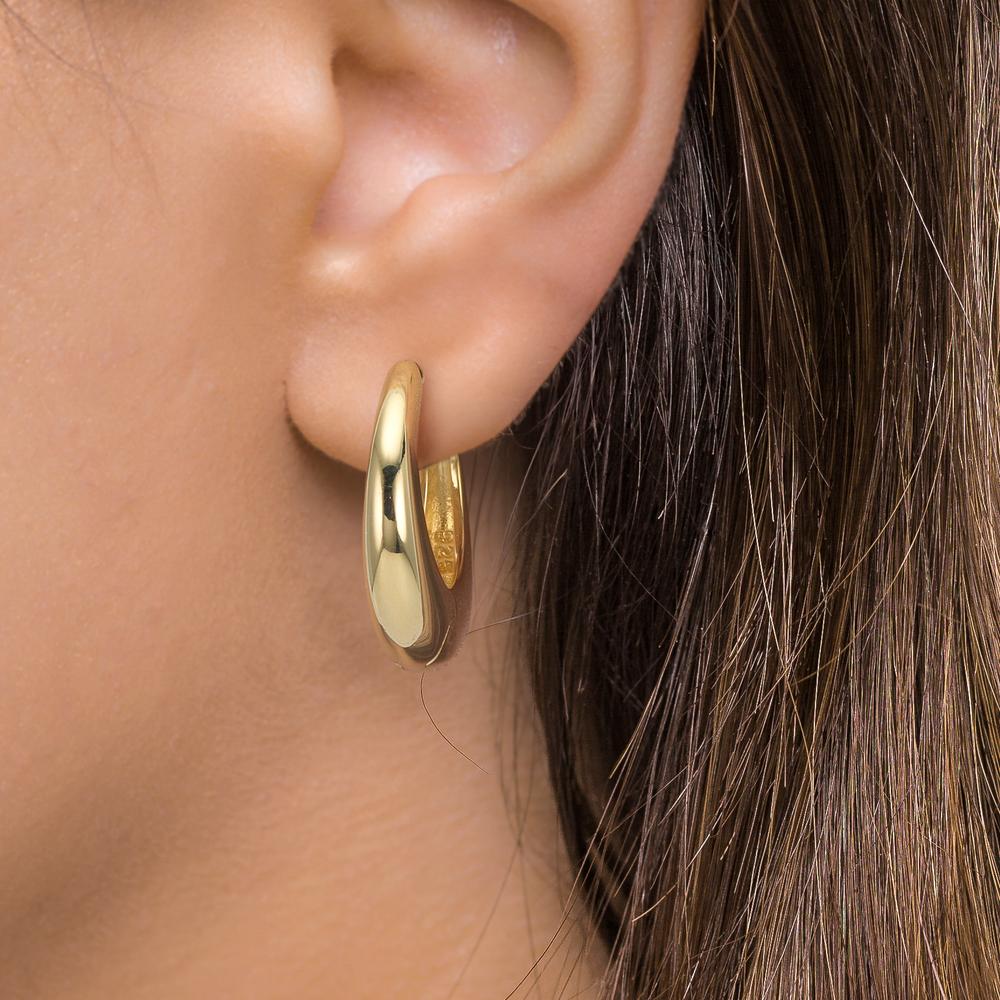 kolczyki koła zatrzaskowe srebro żółty pozłacany