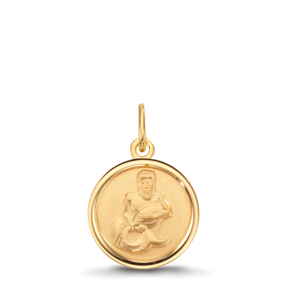 wisiorek z grawerem złoto żółte 375/9 K Znak zodiaku Wodnik Ø12 mm