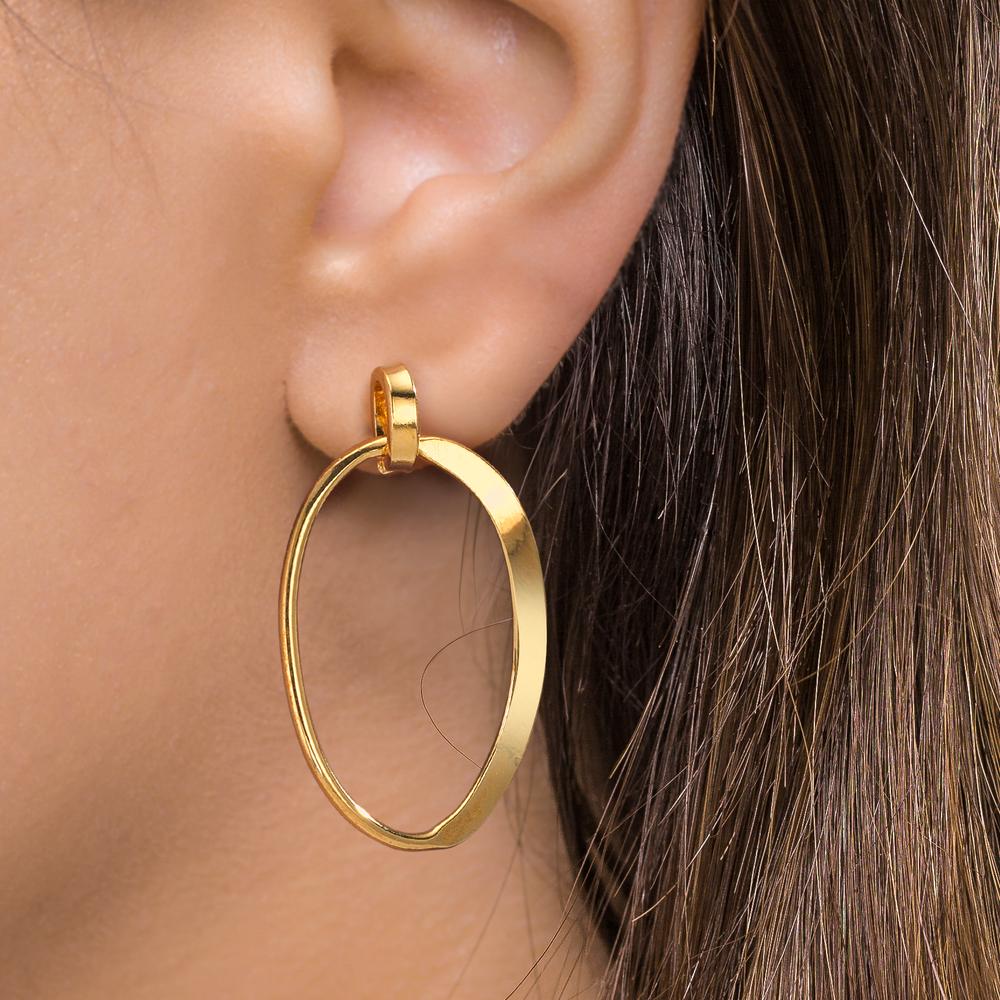 kolczyki wiszące srebro żółty pozłacany