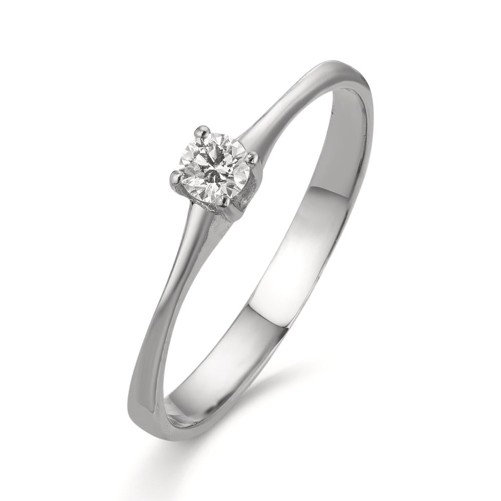 pierścionek zaręczynowy złoto białe 750/18 K Diament 0.09 ct, w-si