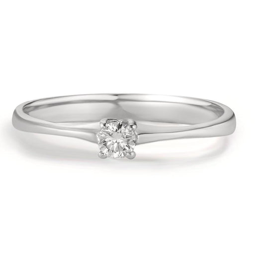 pierścionek zaręczynowy złoto białe 750/18 K Diament 0.09 ct, w-si