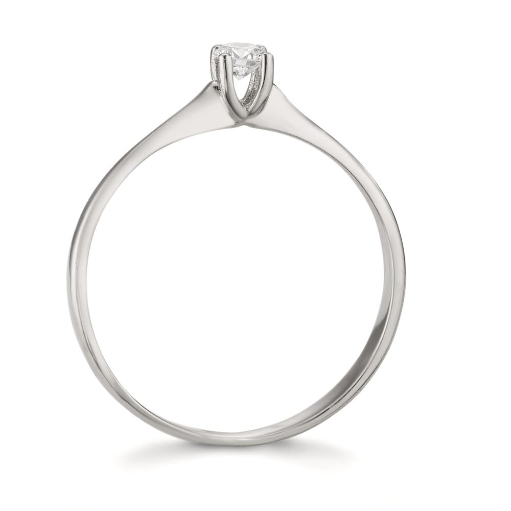 pierścionek zaręczynowy złoto białe 750/18 K Diament 0.09 ct, w-si