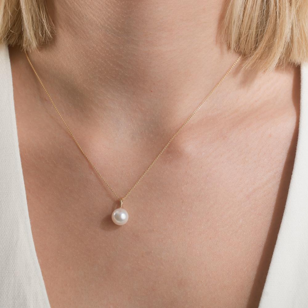 wisiorek złoto żółte 585/14 K Perły Akoya 8-8.5 mm