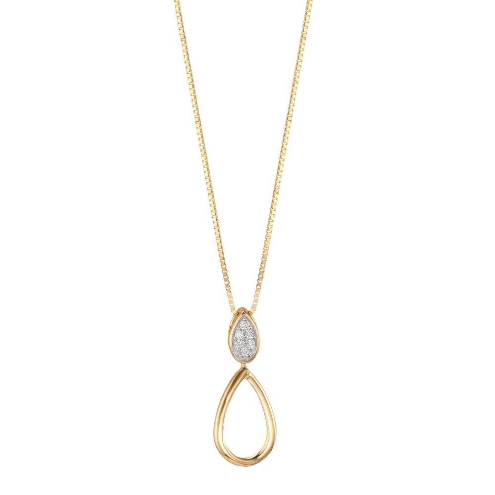 wisiorek złoto żółte 750/18 K Diament 0.03 ct, 6 kamienie, w-pi1