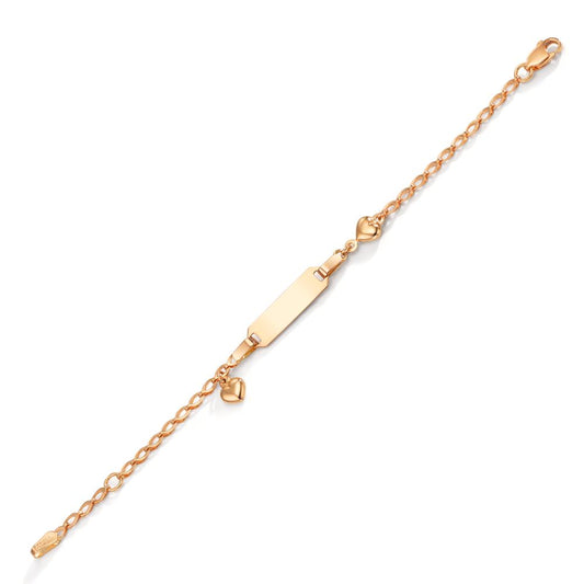 bransoletka z grawerem złoto czerwone 750/18 K Serce 12-14 cm