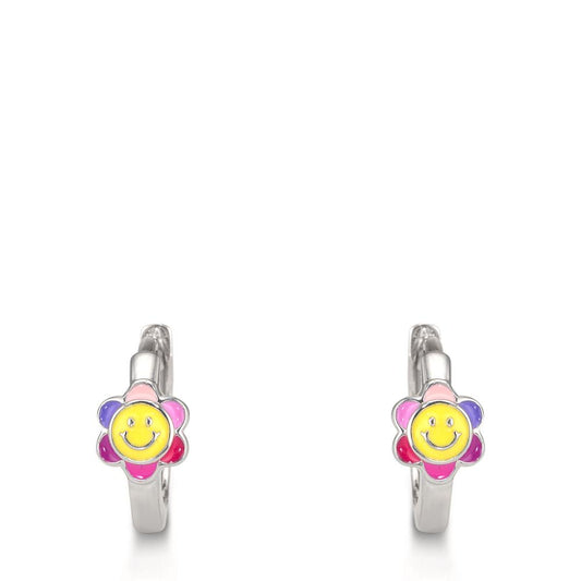 kolczyki koła zatrzaskowe srebro rodowany