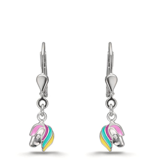 kolczyki wiszące srebro rodowany Koń