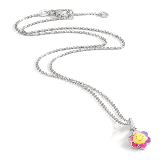 łańcuszek z wisiorkiem srebro rodowany 36 cm