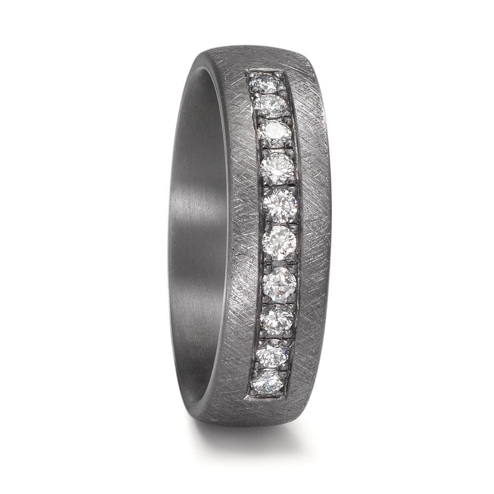 obrączka partnerska tantal 999 Diament laboratoryjny 0.25 ct, 10 kamienie, tw-vsi