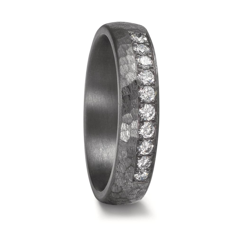 obrączka partnerska tantal 999 Diament laboratoryjny 0.25 ct, 10 kamienie, tw-vsi