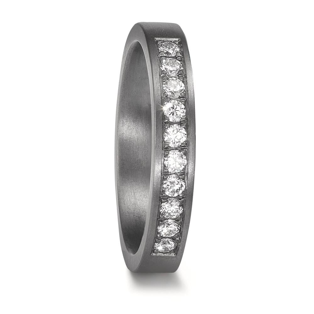 obrączka partnerska tantal 999 Diament laboratoryjny 0.25 ct, 10 kamienie, tw-vsi