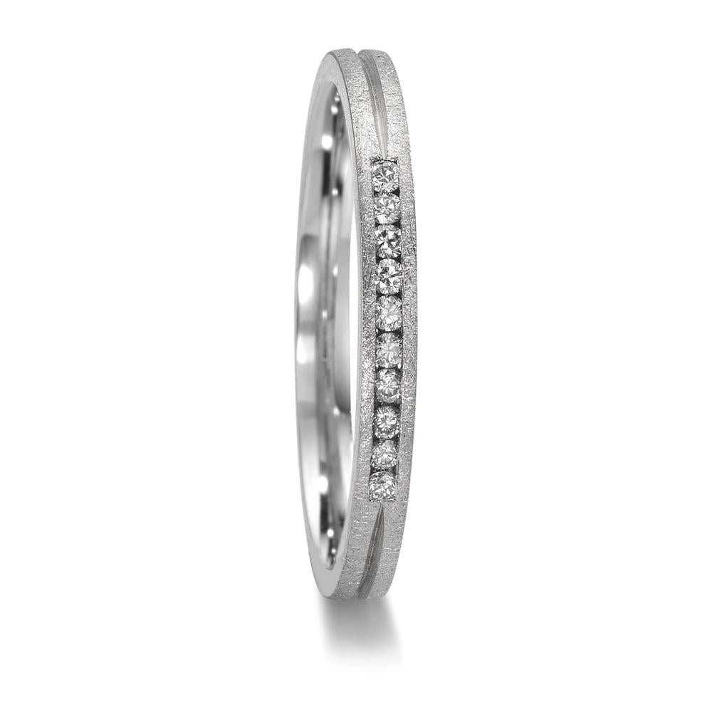 obrączka partnerska platyna 950 Diament 0.075 ct, 10 kamienie, w-si