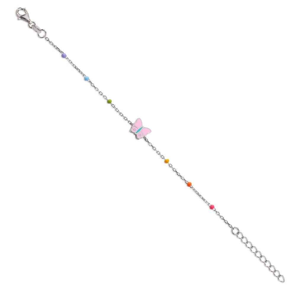 bransoletka srebro rodowany motyl 16-19 cm